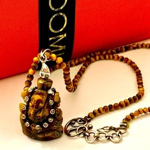Ganesh Tiger’s Eye Quartz Sterling Silver necklace